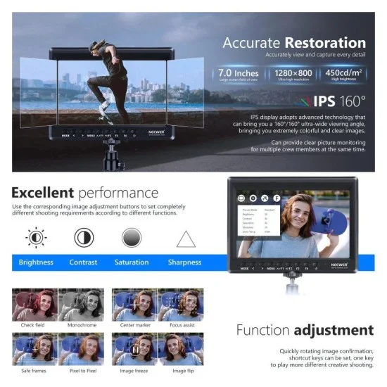 Neewer upgraded f100 hd camera monitor